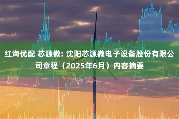 红海优配 芯源微: 沈阳芯源微电子设备股份有限公司章程（2025年6月）内容摘要