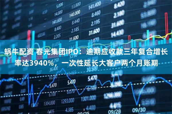 蜗牛配资 春光集团IPO：逾期应收款三年复合增长率达3940%，一次性延长大客户两个月账期