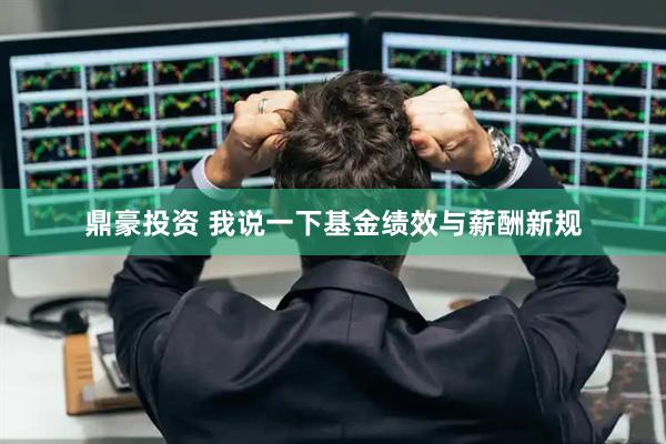 鼎豪投资 我说一下基金绩效与薪酬新规